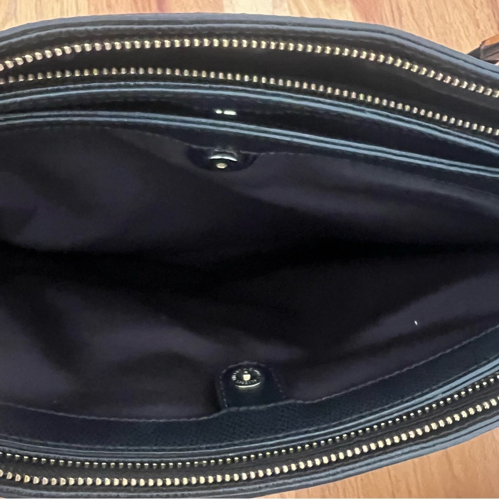 Coach Black Leather Tote Bag with Long Strap - Picture 11 of 16